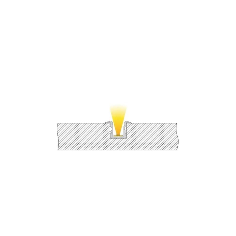 Deko-Light Profil, T-Profil hoch ET-02-08, 8 - 9,3 mm LED Stripes, Aluminium, Silber, Eloxiert, Tiefe: 3000 mm,
