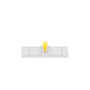 Profil, T-Profil hoch ET-02-08, 8 - 9,3 mm LED Stripes, Aluminium, Silber, Eloxiert, Tiefe: 3000 mm,