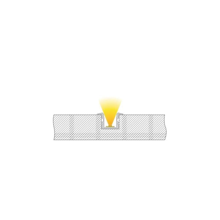 Deko-Light Profil, T-Profil hoch ET-02-10, 10 - 11,3 mm LED Stripes, Aluminium, Silber, Eloxiert, Tiefe: 2000 m