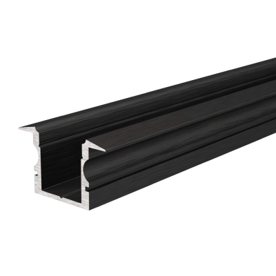 Deko-Light Profil, T-Profil hoch ET-02-10, 10 - 11,3 mm LED Stripes, Aluminium, Schwarz, Eloxiert, Tiefe: 2000
