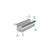Profil, T-Profil hoch ET-02-10, 10 - 11,3 mm LED Stripes, Aluminium, Silber, Eloxiert, Tiefe: 4000 m