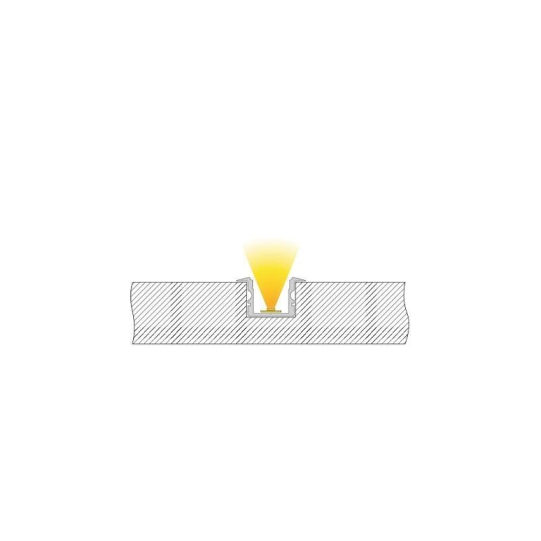 Deko-Light Profil, T-Profil hoch ET-02-12, 12 - 13,3 mm LED Stripes, Aluminium, Schwarz, Eloxiert, Tiefe: 2000