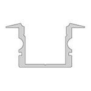 Profil, T-Profil hoch ET-02-12, 12 - 13,3 mm LED Stripes, Aluminium, Silber, Eloxiert, Tiefe: 3000 m