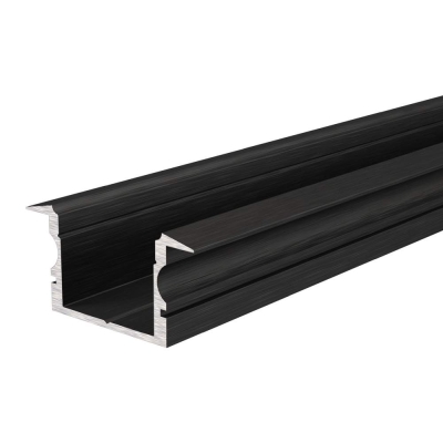 Deko-Light Profil, T-Profil hoch ET-02-15, 15 - 16,3 mm LED Stripes, Aluminium, Schwarz, Eloxiert, Tiefe: 2000
