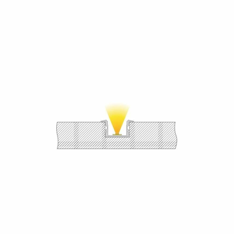 Deko-Light Profil, T-Profil hoch ET-02-15, 15 - 16,3 mm LED Stripes, Aluminium, Weiß, Tiefe: 2000 mm, Breite: 3