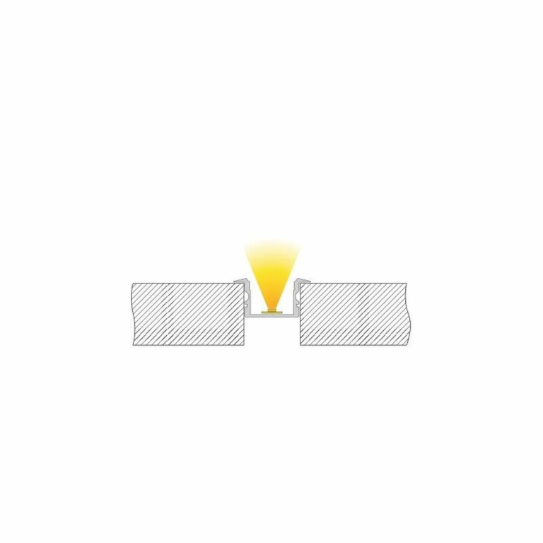 Deko-Light Profil, T-Profil hoch ET-02-15, 15 - 16,3 mm LED Stripes, Aluminium, Weiß, Tiefe: 2000 mm, Breite: 3
