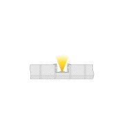Profil, T-Profil hoch ET-02-15, 15 - 16,3 mm LED Stripes, Aluminium, Weiß, Tiefe: 2000 mm, Breite: 3