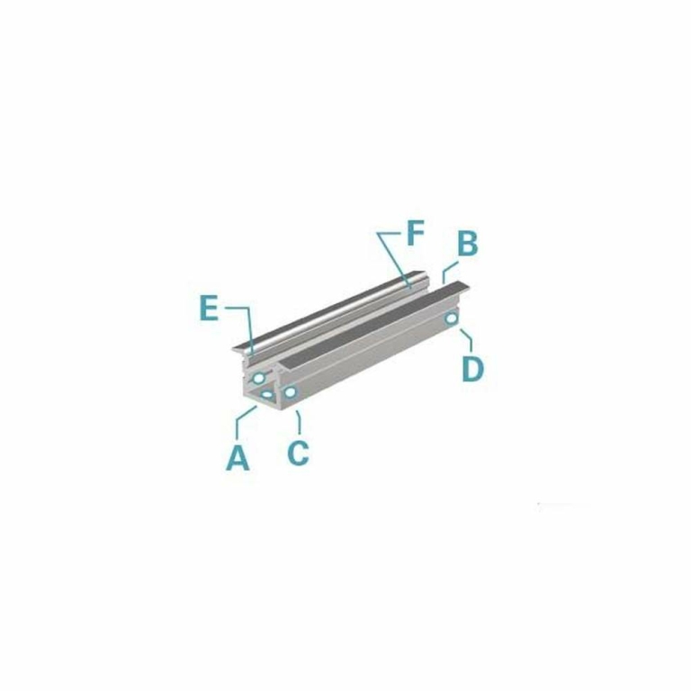 Deko-Light Profil, T-Profil hoch ET-02-05, 5 - 5,7 mm LED Stripes, Aluminium, Weiß, Tiefe: 2000 mm, Breite: 14