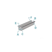 Profil, T-Profil hoch ET-02-05, 5 - 5,7 mm LED Stripes, Aluminium, Weiß, Tiefe: 2000 mm, Breite: 14