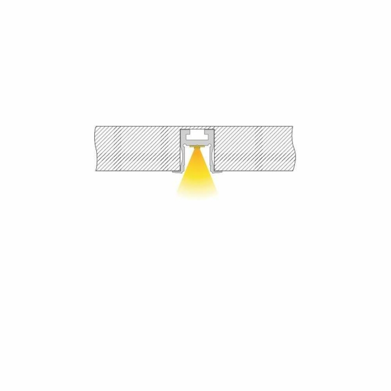 Deko-Light Profil, Nuten-Profil, T-hoch ET-04-12, 12 - 13,3 mm LED Stripes, Aluminium, Silber, Eloxiert, Tiefe: