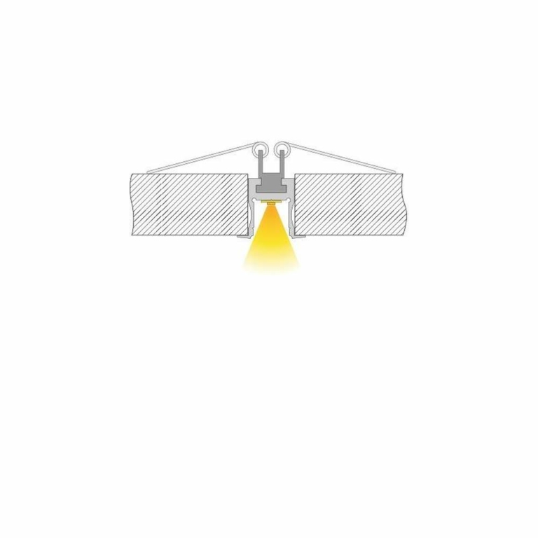Deko-Light Profil, Nuten-Profil, T-hoch ET-04-12, 12 - 13,3 mm LED Stripes, Aluminium, Silber, Eloxiert, Tiefe: