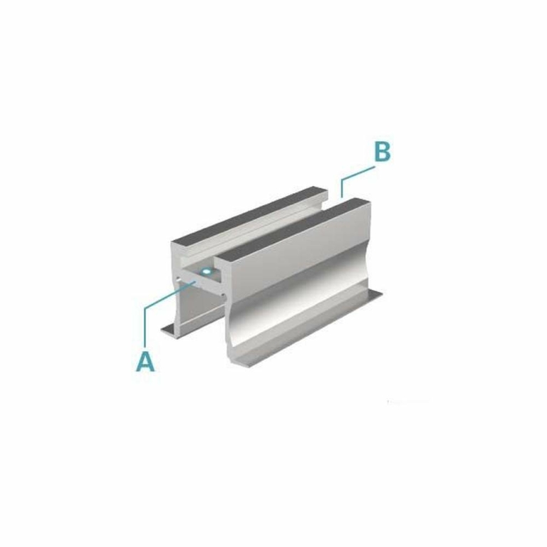 Deko-Light Profil, Nuten-Profil, T-hoch ET-04-12, 12 - 13,3 mm LED Stripes, Aluminium, Silber, Eloxiert, Tiefe:
