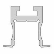 Profil, Nuten-Profil, T-hoch ET-04-12, 12 - 13,3 mm LED Stripes, Aluminium, Silber, Eloxiert, Tiefe: