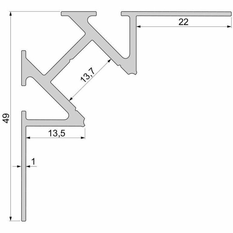 Deko-Light Profil, Fliesen-Profil Ecke innen EV-01-12, 12 - 13,3 mm LED Stripes, Aluminium, Weiß, Lackiert, Tie