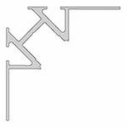 Profil, Fliesen-Profil Ecke innen EV-01-12, 12 - 13,3 mm LED Stripes, Aluminium, Weiß, Lackiert, Tie