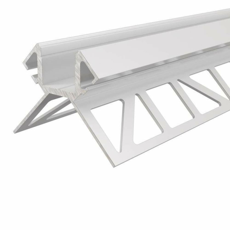 Deko-Light Profil, Fliesen-Profil Ecke außen EV-02-12, 12 - 13,3 mm LED Stripes, Aluminium, Weiß, Lackiert, Tie
