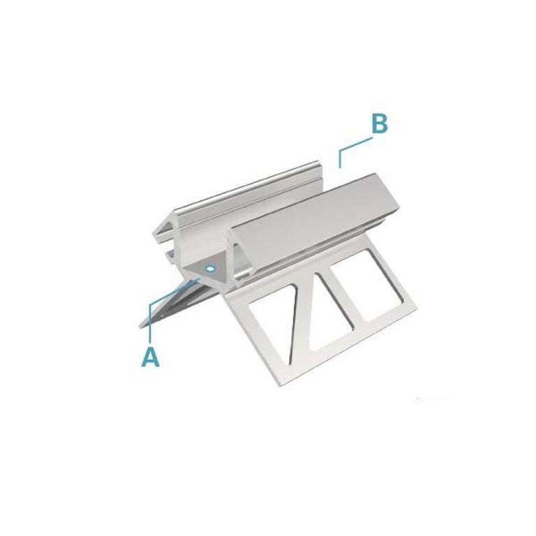 Deko-Light Profil, Fliesen-Profil Ecke außen EV-02-12, 12 - 13,3 mm LED Stripes, Aluminium, Weiß, Lackiert, Tie