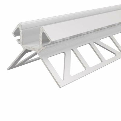 Deko-Light Profil, Fliesen-Profil Ecke außen EV-02-12, 12 - 13,3 mm LED Stripes, Aluminium, Weiß, Lackiert, Tie