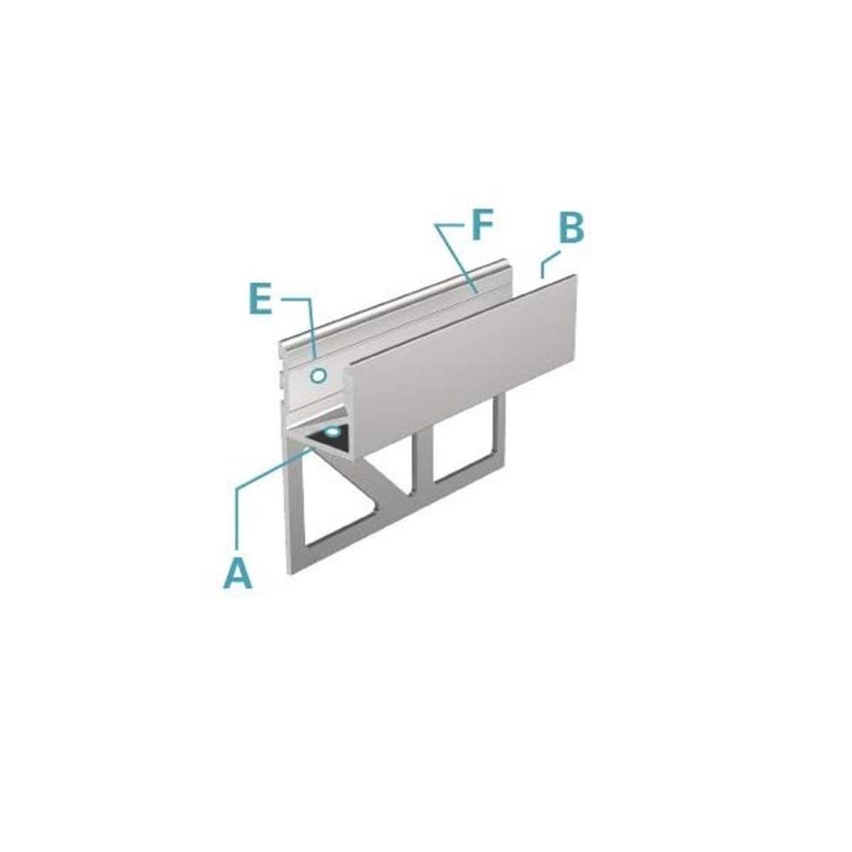 Deko-Light Profil, Fliesen-Profil Abschluss EA-03-12, bis 12 mm LED Stripe, Aluminium, Weiß, Lackiert, Tiefe: 2