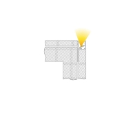 Profil, Fliesen-Profil Abschluss EA-03-12, bis 12 mm LED Stripe, Aluminium, Weiß, Lackiert, Tiefe: 3