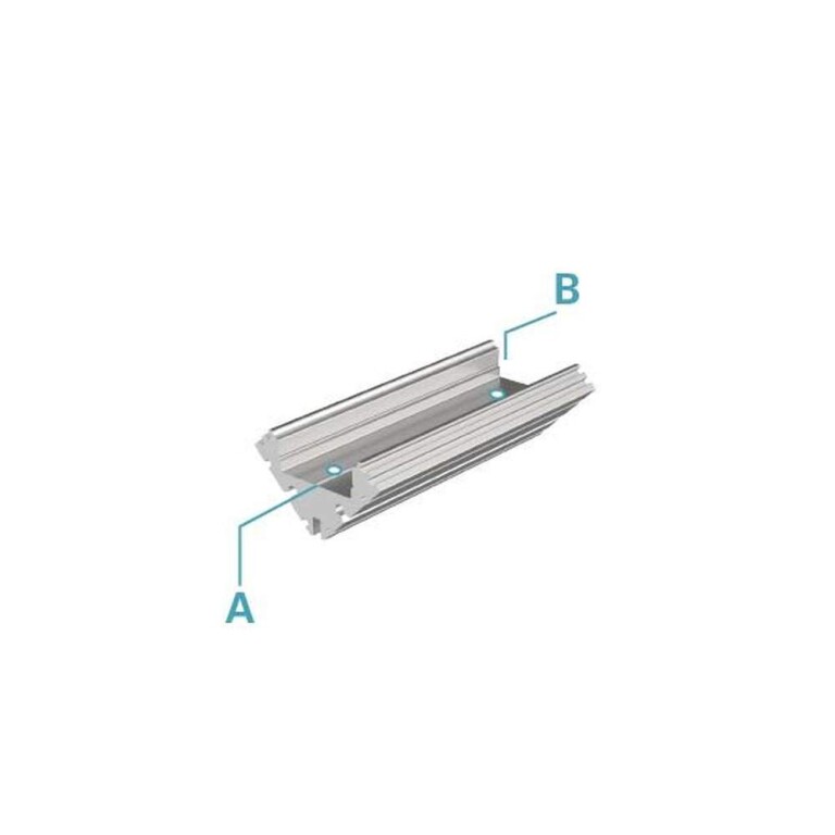 Deko-Light Profil, Eck-Profil EV-04-12, 12 - 13,3 mm LED Stripes, Aluminium, Silber, Eloxiert, Tiefe: 2000 mm,