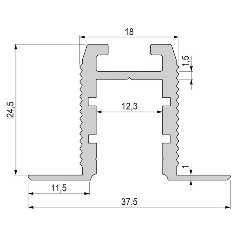 Deko-Light Profil, Trockenbau-Profil, Wand-Decke ET-03-10, 12mm LED Stripes, Aluminium, Weiß, Tiefe: 2500 mm, B