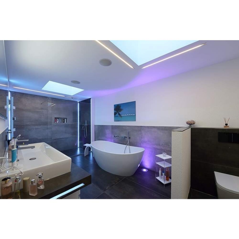 Deko-Light Profil, IP-Profil, T-flach ET-05-12, 12 - 13,3 mm LED Stripes, Aluminium, Silber, Eloxiert, Tiefe: 3