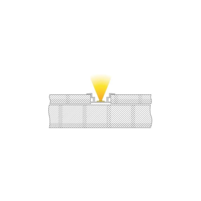 Deko-Light Profil, IP-Profil, T-flach ET-05-12, 12 - 13,3 mm LED Stripes, Aluminium, Silber, Eloxiert, Tiefe: 3