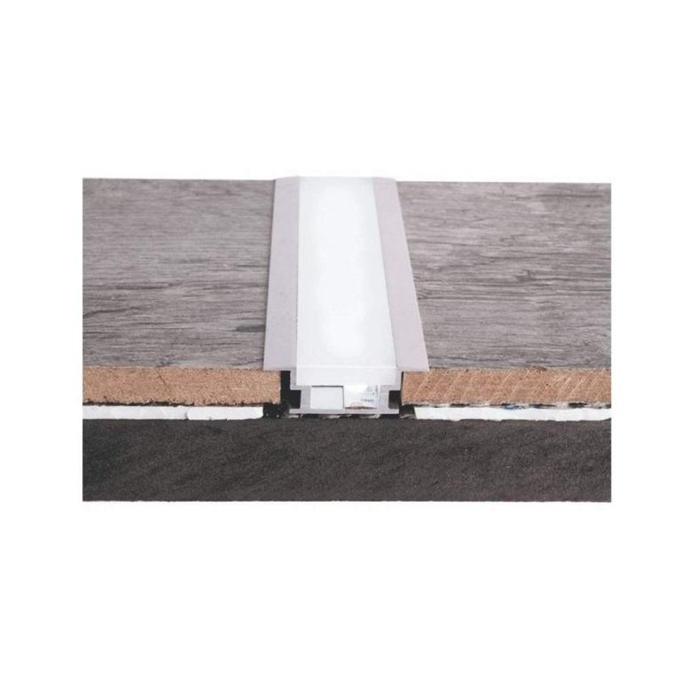 Deko-Light Profil, IP-Profil, T-flach ET-05-12, 12 - 13,3 mm LED Stripes, Aluminium, Silber, Eloxiert, Tiefe: 3