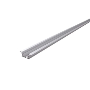 Profil, IP-Profil, T-flach ET-05-12, 12 - 13,3 mm LED Stripes, Aluminium, Silber, Eloxiert, Tiefe: 3