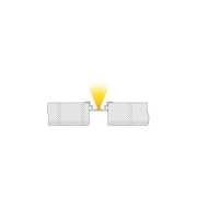 Profil, IP-Profil, T-flach ET-05-12, 12 - 13,3 mm LED Stripes, Aluminium, Silber, Eloxiert, Tiefe: 3