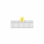 Profil, IP-Profil, T-flach ET-05-12, 12 - 13,3 mm LED Stripes, Aluminium, Silber, Eloxiert, Tiefe: 3