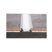 Profil, IP-Profil, T-flach ET-05-12, 12 - 13,3 mm LED Stripes, Aluminium, Silber, Eloxiert, Tiefe: 3