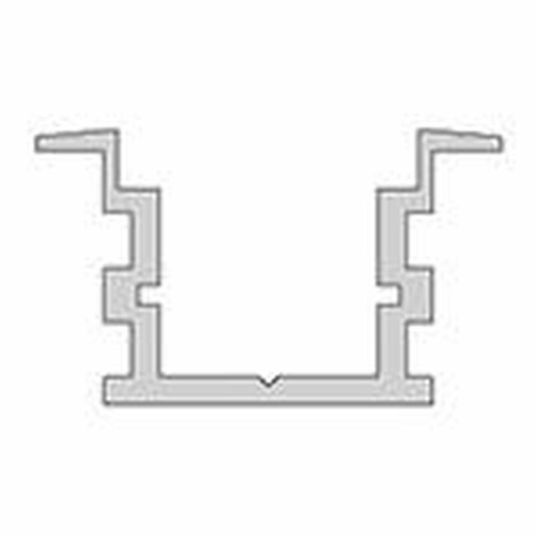Deko-Light Profil, IP-Profil, T-hoch ET-05-15, 15 - 16,3 mm LED Stripes, Aluminium, Silber, Eloxiert, Tiefe: 20