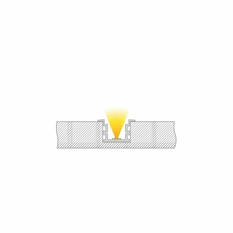 Deko-Light Profil, IP-Profil, T-hoch ET-05-15, 15 - 16,3 mm LED Stripes, Aluminium, Silber, Eloxiert, Tiefe: 20