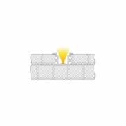 Profil, IP-Profil, T-hoch ET-05-15, 15 - 16,3 mm LED Stripes, Aluminium, Silber, Eloxiert, Tiefe: 20
