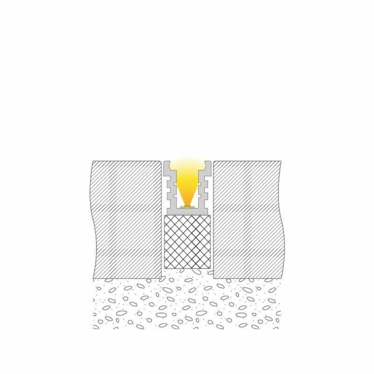 Deko-Light Profil, IP-Profil, U-hoch, befahrbar EU-01-12, 12 - 13,3 mm LED Stripes, Aluminium, Silber, Eloxiert
