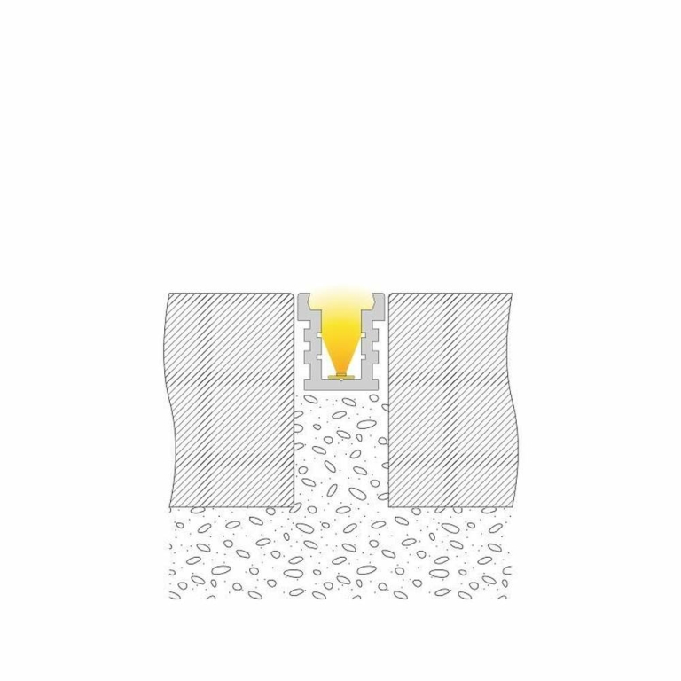 Deko-Light Profil, IP-Profil, U-hoch, befahrbar EU-01-12, 12 - 13,3 mm LED Stripes, Aluminium, Silber, Eloxiert