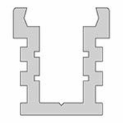 Profil, IP-Profil, U-hoch, befahrbar EU-01-12, 12 - 13,3 mm LED Stripes, Aluminium, Silber, Eloxiert