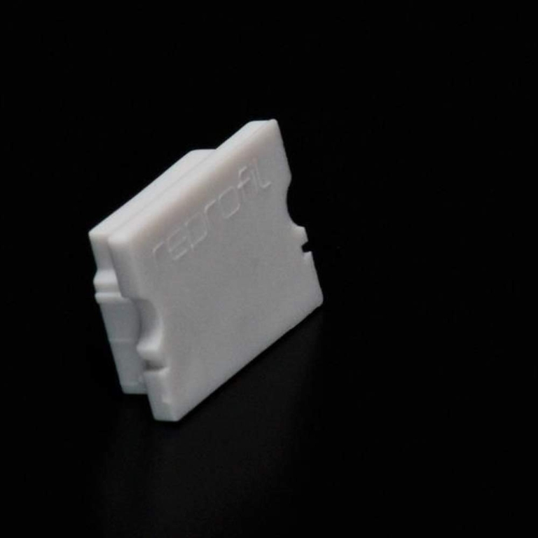 Deko-Light Profil Endkappe, Endkappe P-AU-02-15 Set 2 Stk, Kunststoff, Grau, Tiefe: 21 mm, Breite: 6 mm, Höhe: