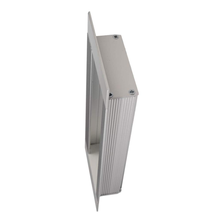 Deko-Light Profil Endkappe, Endkappe P-EL-02-12 Set 2 Stk, Aluminium, Grau, Tiefe: 75 mm, Höhe: 25.5 mm