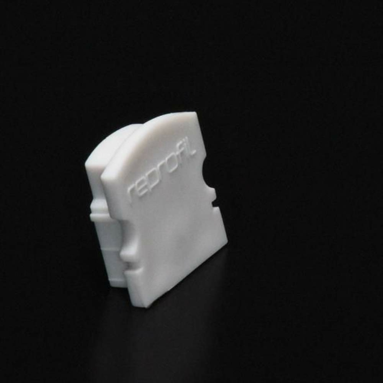Deko-Light Profil Endkappe, Endkappe F-AU-02-10 Set 2 Stk, Kunststoff, Weiß, Tiefe: 16 mm, Breite: 6 mm, Höhe: