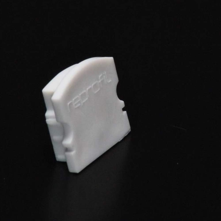 Deko-Light Profil Endkappe, Endkappe F-AU-02-12 Set 2 Stk, Kunststoff, Weiß, Tiefe: 18 mm, Breite: 6 mm, Höhe: