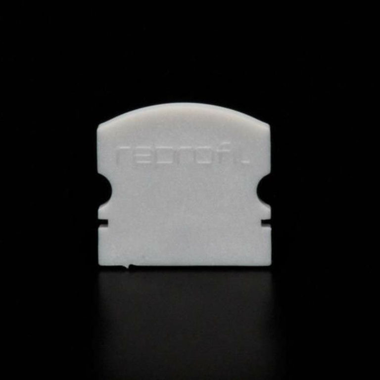 Deko-Light Profil Endkappe, Endkappe F-AU-02-12 Set 2 Stk, Kunststoff, Grau, Tiefe: 18 mm, Breite: 6 mm, Höhe: