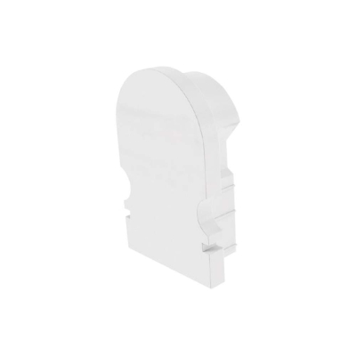 Deko-Light Profil Endkappe, Endkappe R-AU-02-08 Set 2 Stk, Kunststoff, Weiß, Tiefe: 14 mm, Breite: 6 mm, Höhe: