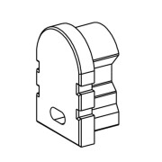 Profil Endkappe, Endkappe R-AU-02-05 Set 2 Stk, Kunststoff, Grau