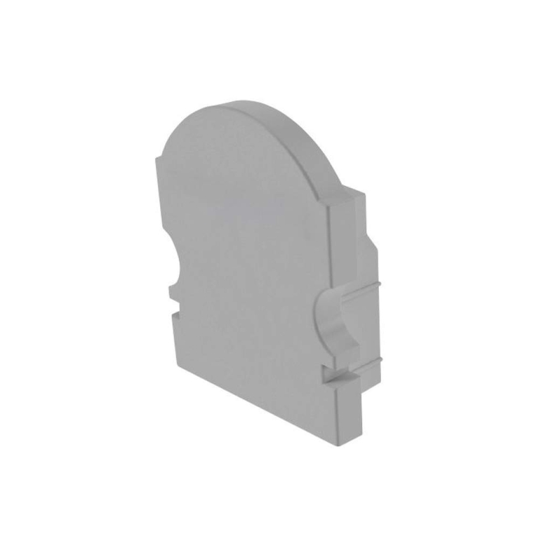 Deko-Light Profil Endkappe, Endkappe L-AU-02-10 Set 2 Stk, Kunststoff, Grau, Tiefe: 16 mm, Breite: 6 mm, Höhe: