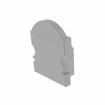 Deko-Light Profil Endkappe, Endkappe L-AU-02-10 Set 2 Stk, Kunststoff, Grau, Tiefe: 16 mm, Breite: 6 mm, Höhe: