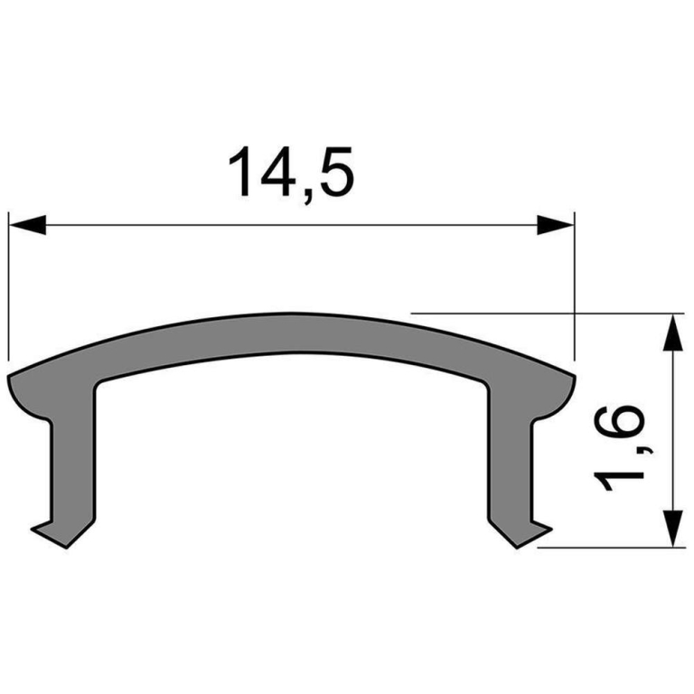 Deko-Light Deko-Light, Profil Abdeckung, Abdeckung F-01-10, Kunststoff, Satiniert 40% Transmission, Tiefe: 3000