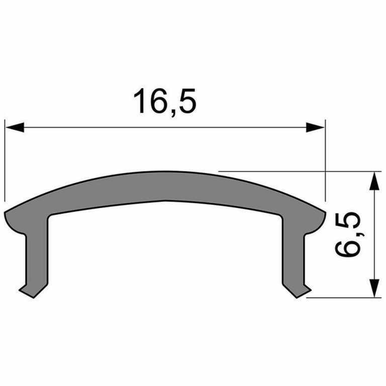 Deko-Light Deko-Light, Profil Abdeckung, Abdeckung F-01-12, Kunststoff, Transparent 95% Transmission, Tiefe: 20